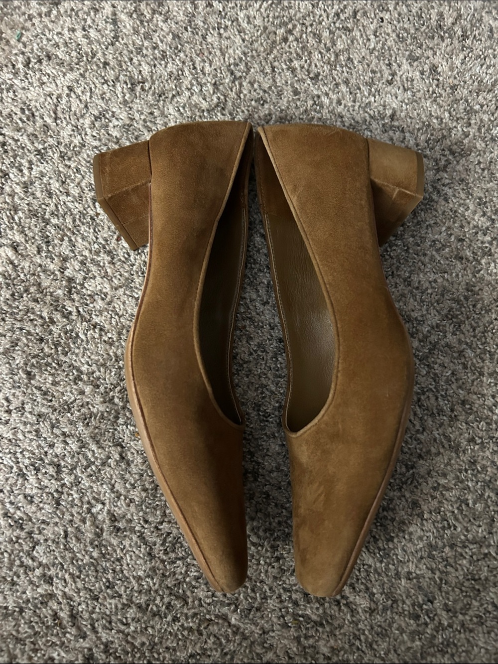 Loeffler Randall Tan Suede Square-Toe Flats, size 8.5 - Picture 3 of 8